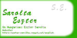 sarolta eszter business card